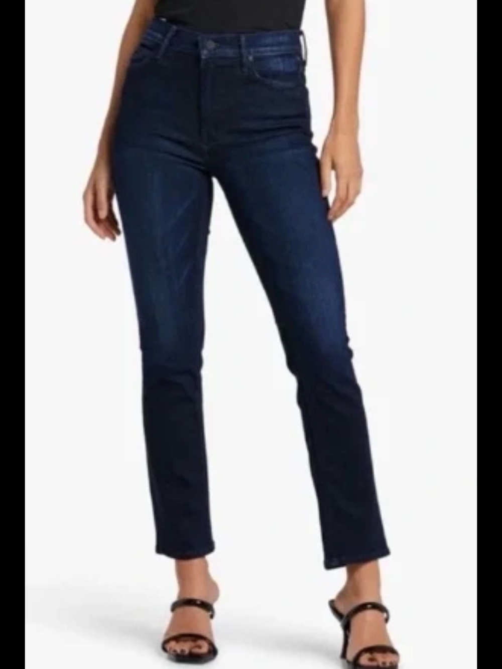 Mother The Mid Rise Dazzler Ankle Jeans Size 29 Now Or Never Dark Indigo USA